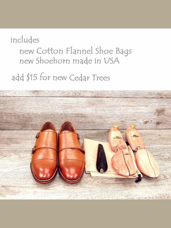 * NIB * $450 Allen Edmonds PIERCE Monkstrap 7 D Walnut * add $15 new Trees main image 2